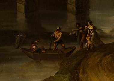 River Crossing Painting