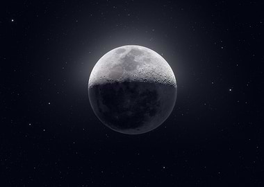 Crescent Moon in Space