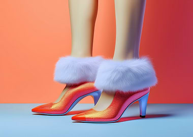 Red Furry Heels