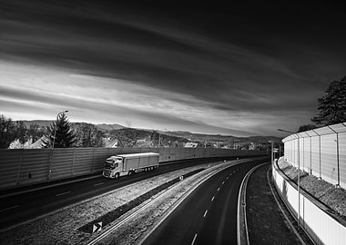 Truck on Highway