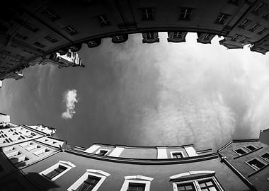 Upward View of European Buildings