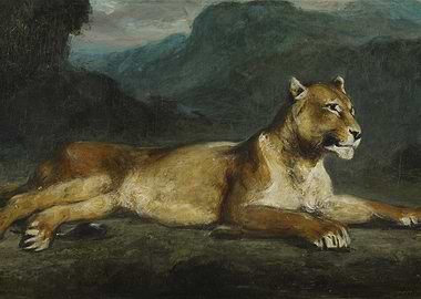 Lioness in Landscape
