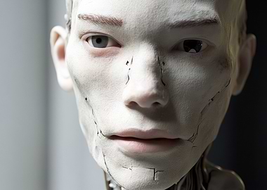 Android Face Close-up