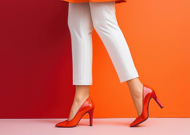 Red Heels and White Pants