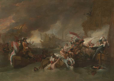 Naval Battle Painting