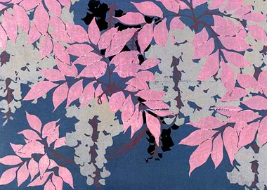 Pink and Silver Leaves