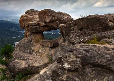 Rock Formation with Window, top of the mountain