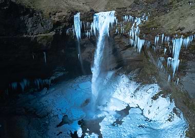Frozen Waterfall Iceland