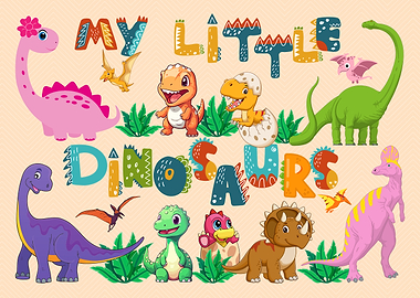 Cute Dinosaur Illustration