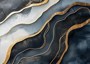 Abstract Gold & Grey Art