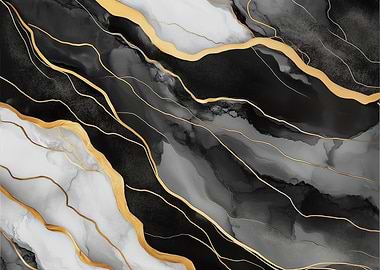 Black and Gold Marble