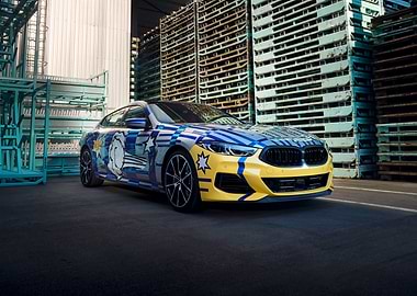 BMW 8 Series with Graffiti Wrap