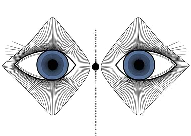 Abstract Two Eyes in Diamonds