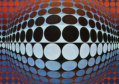 Op Art Circles Victor Vasarely