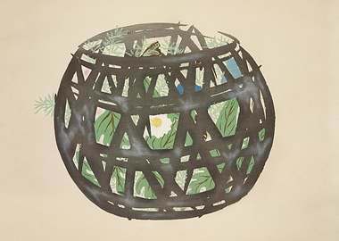 Japanese Floral Basket