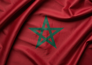 Moroccan Flag Close-up