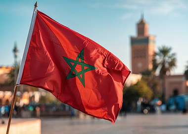 Moroccan Flag Waving
