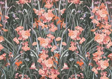 Floral Pattern with Pink Flowers