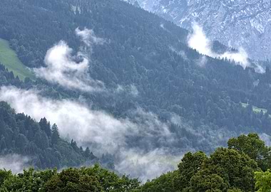 Misty Mountain Landscape