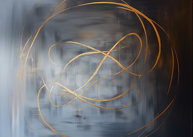 Abstract Gold Swirls