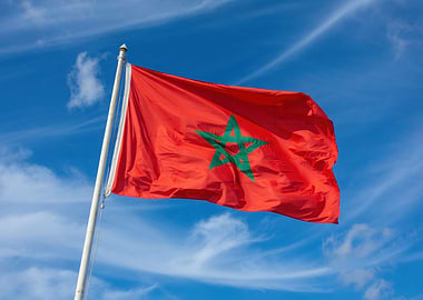 Moroccan Flag Waving
