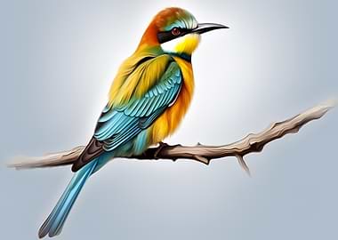 Colorful Bird on Branch