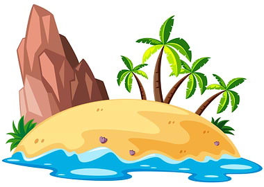 Tropical Island Illustration