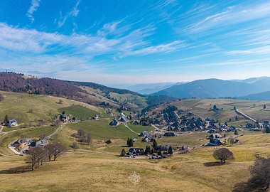 Mountain Village Landscape