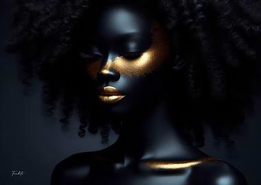 Black and Gold Portrait
