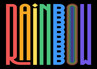Rainbow Typography