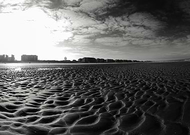 Beach Sand Patterns in black and white