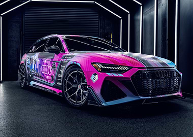 Pink Audi RS6 Avant