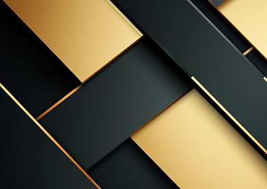 Golden Layers – Luxe Minimal Geometry - Abstract Gold & Black