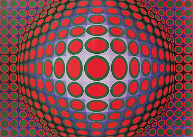 Victor Vasarely Op Art Circles