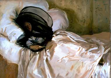 Woman in Bed with Veil