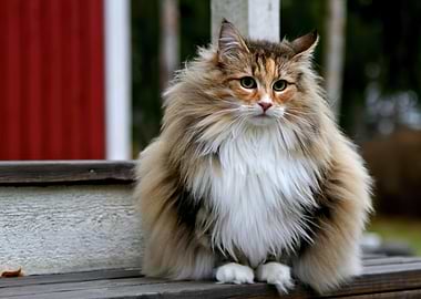 Norwegian Forest Cat Portrait
