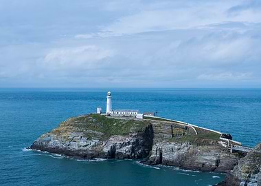 Lighthouse on a Rocky Island