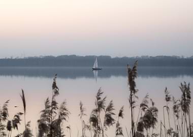 Sailboat on Calm Lake