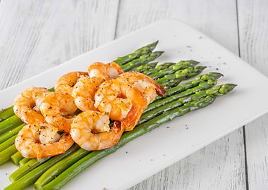 Shrimp and Asparagus Dish