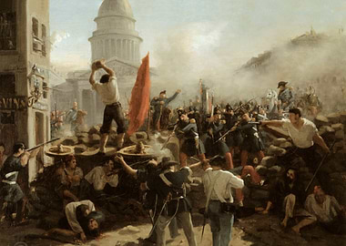 Street Battle Painting