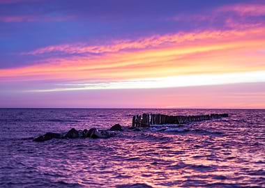 Purple Sunset Seascape