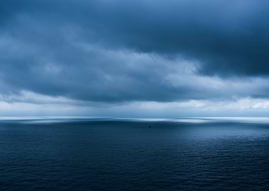 Dark Clouds Over Sea