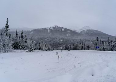 Snowy Mountain Landscape
