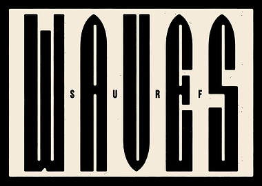 Surf Waves Typography