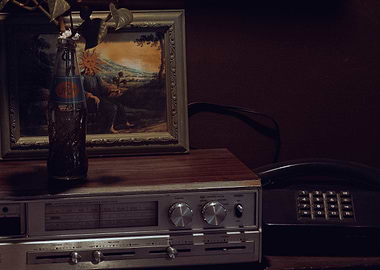 Vintage Stereo and Phone