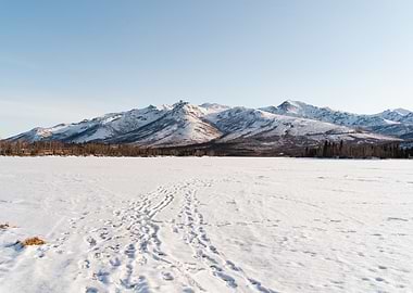 Snowy Mountain Landscape