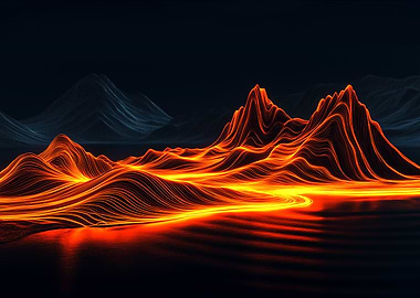 Glowing Lava Landscape