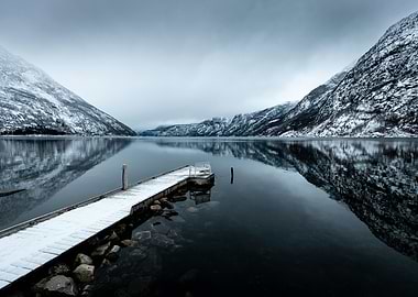 Snowy Mountain Lake