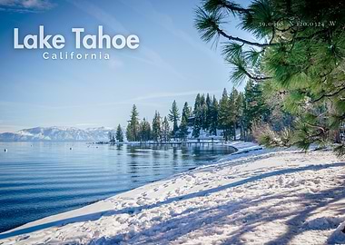 Lake Tahoe Winter Scene