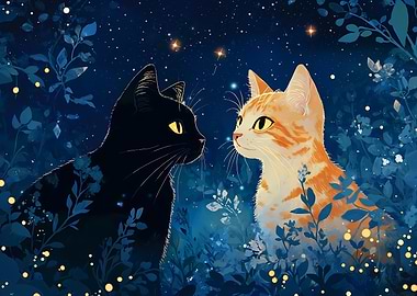 Cats Under the Stars